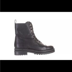 Andre Assous Womens Farah Black Combat Boots Size 6.5 (7724398)